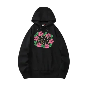 Let’s Trip Flower Band Hoodie – Black