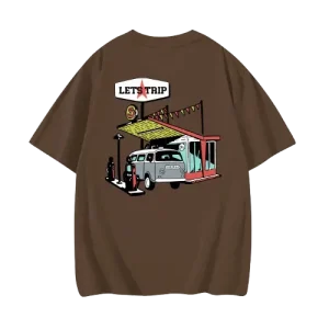 Gas Station Tee – Brown