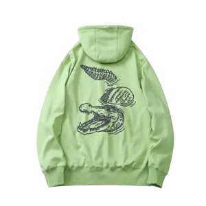 Let’s Trip Crocodile Hoodie – Green